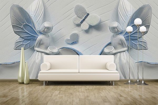Beautiful 3d Butterfly Angel Stone Carving Beauty - Image 3