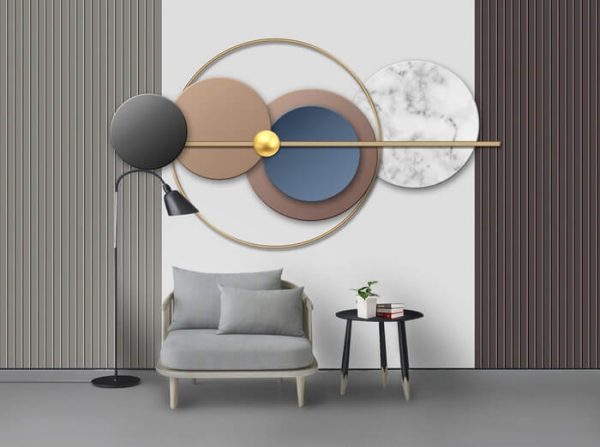 Luxury Stereo Creative Geometric Metal Wallpaper