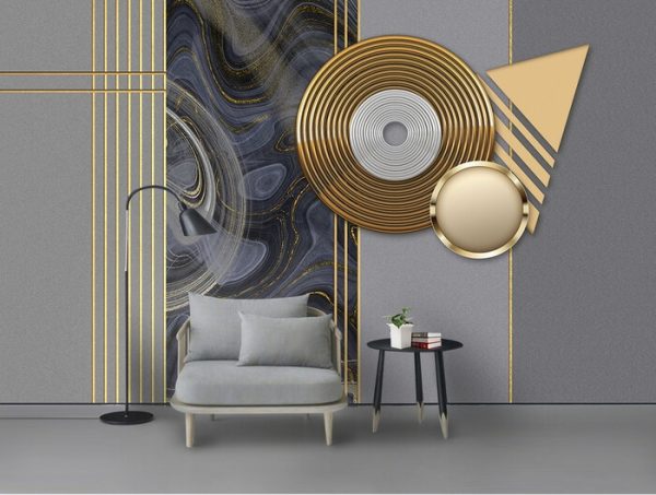 Modern Light Luxury Stereo Gold Texture Marble Wallpaper Lifestyle Background