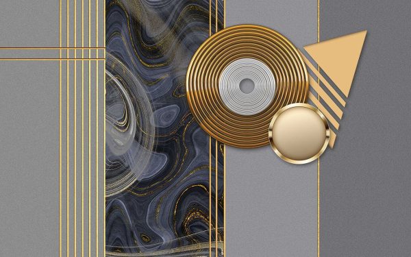 Modern Light Luxury Stereo Gold Texture Marble Wallpaper Lifestyle Background - Image 3