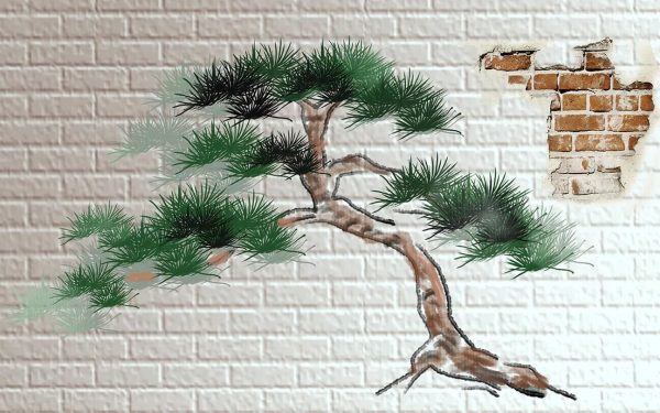 New 3d Stereo A Flowering Tree Modern Background Wall - Image 2