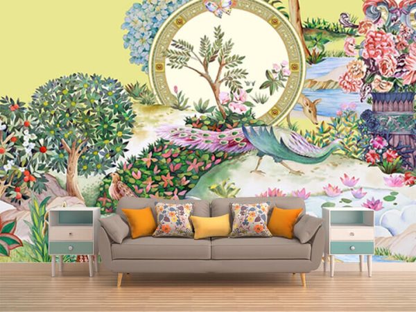 Watercolor flower Paisley butterfly animal rose peony flower bird - Image 3