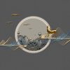 Pendant Golden Horse Artistic Conception Background Wallpaper - Image 2