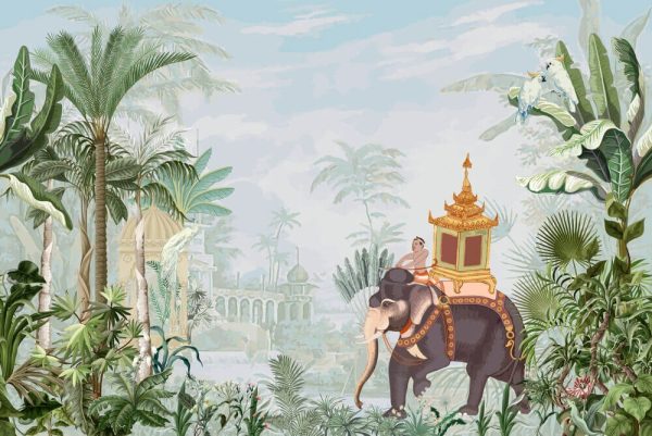 Traditional Mughal garden, forest, elephant ride