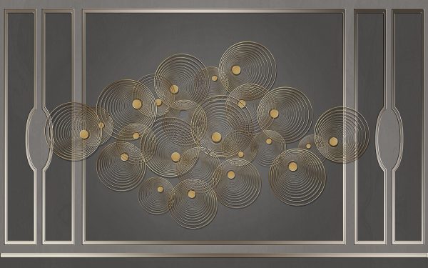 Golden Wall Lamp Soft Pack 3D Background - Image 2