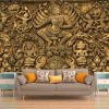 Angkor Wat stylized art of ancient Hindu god stone background wonder of the world - Image 3