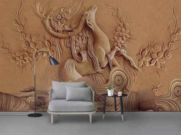 3D Brown Deer Surplus wall