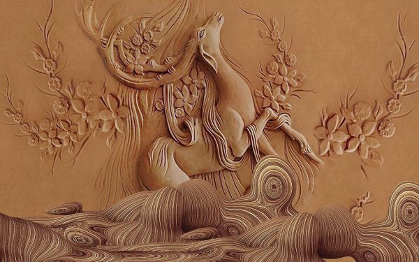 3D Brown Deer Surplus wall - Image 2