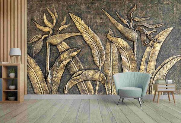 the sculpture of bird of paradise on wall - Image 3