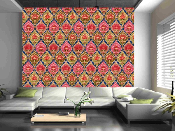 Traditional mughal motif hand drawn decorative design pattern - Image 2