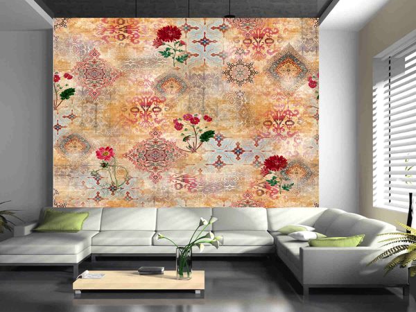 Seamless mughal floral with ethnic paisley with pattern on digital background - Image 2