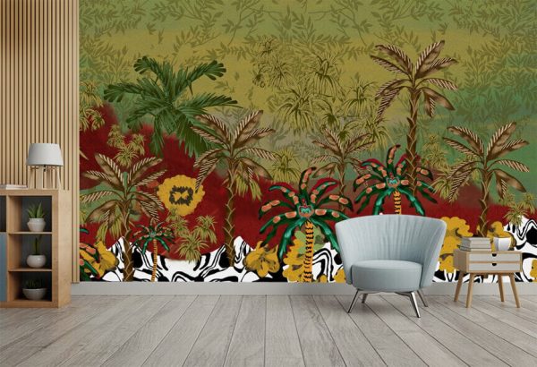 Ethnic border mughal art flower banch botanical flowers - Image 2
