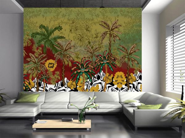 Ethnic border mughal art flower banch botanical flowers - Image 3