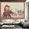 Mughal Emperor riding elephant decorative illustration frame - Image 2