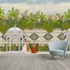 Mughal Garden Wall Oil-Paint Illustration Artwork for textile print - Image 2