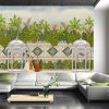 Mughal Garden Wall Oil-Paint Illustration Artwork for textile print - Image 3