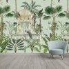 Mughal traditional garden, elephant ride, caravan. Traditional tropical seamless chinoiserie pattern vector - Image 2