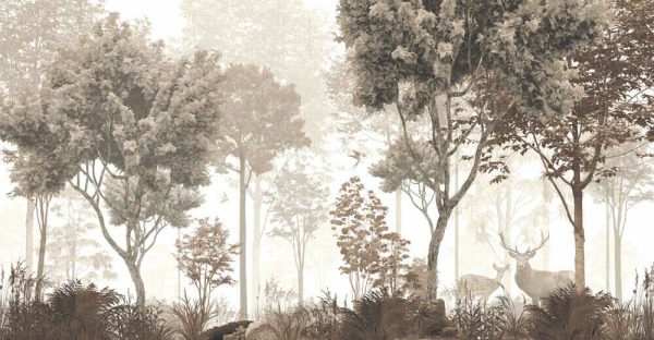 Wallpaper forest mural nature animal