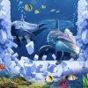 3D Breaking Through The Wall And Out Of Ocean World Kids Room Wallpaper - Image 3