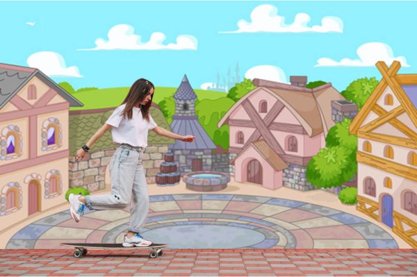 Illustration of old English style street - Image 3