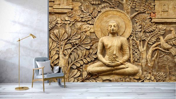 Buddha wooden carving - Image 2