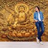 3d Carving illustration of buddha image - Image 3
