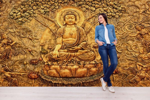 3d Carving illustration of buddha image - Image 3