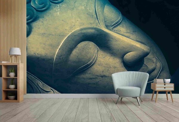 Close up beautiful sleeping Buddha face with painting art effect. - Image 2