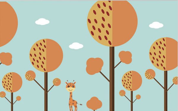 Animal Cartoon Forest Kids Wallpaper - Image 2