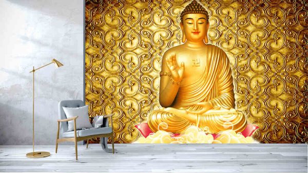 Golden Buddha Wallpaper Art - Image 2