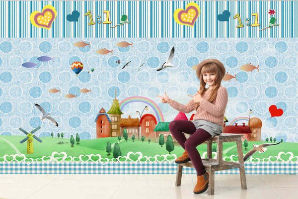 Cartoon Animation Children's Room Wallpaper