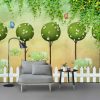 Cartoon Big Tree Forest Background Wallpaper - Image 2