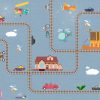 Cartoon Cars, Train Tracks, Children's Room, Cute Background Wall - Image 2