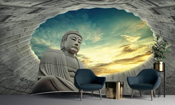 Hill of Buddha and Moai Statue Takino memorial Park