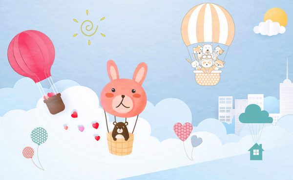 Cartoon Children's Room Background Wallpaper - Image 3