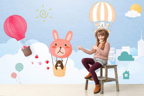 Cartoon Children's Room Background Wallpaper