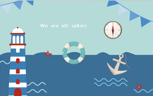 Cartoon Ocean Series Creative Wallpaper