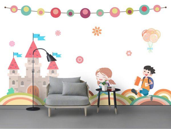 Cartoon Small Fresh Children Room Wallpaper