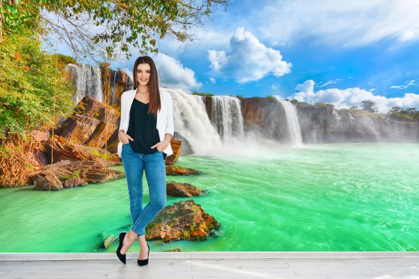 Beautiful waterfall in Vietnam. Wallpaper for bedroom - Image 3
