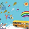 Cute Cartoon Wallpaper Kid's Room Kindergarten Classroom Background - Image 2