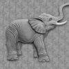 3D Relief Elephant Marble Background Wall Mural - Image 3