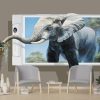 3D Relief Elephant Out Of The Background Wall Mural - Image 3