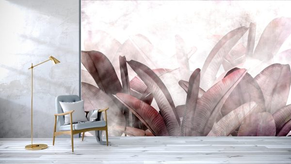 Tropical leaves and Trees Wallpaper design - 3D illustration - Image 3