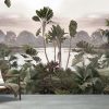 Tropical palm leaves. Mural, Wallpaper for Walls. 3D illustration - Image 3