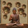 3D Wallpaper, Buddha sculpture in a devotional room - Image 3