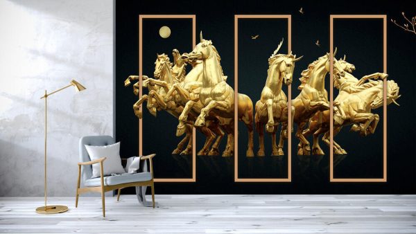 Golden-3d-horses - Image 3
