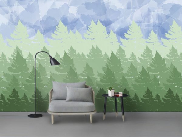 Drawing Abstract Woods Modern Minimalist