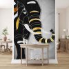 Abstract, texture, elephants, golden background. Wallpaper, murals, hang a picture. The fashion of modern art wall - Image 2