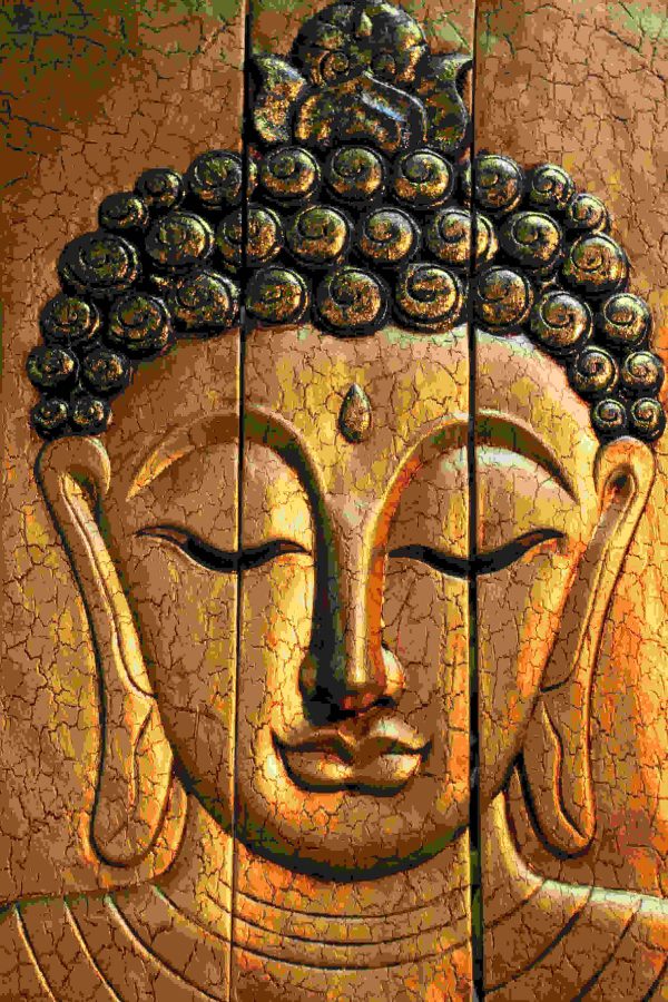 A bas-relief in ancient style of Buddha. Handmade - Image 2