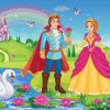Beautiful elf Princess, Prince, Swan. King and Queen. Fairy tale background - Image 2